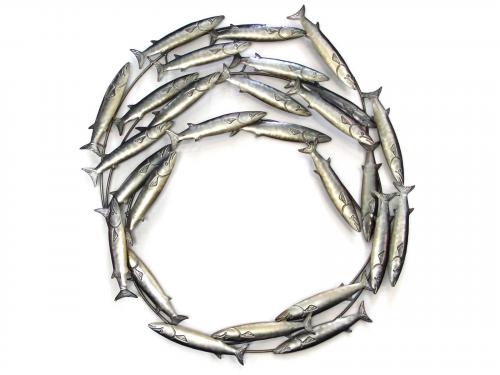 Metal Wall Art - Fish Shoal Swirl