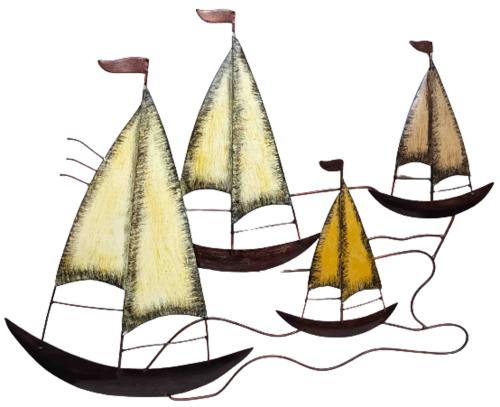 Metal Wall Art - Small Fleet of Boats