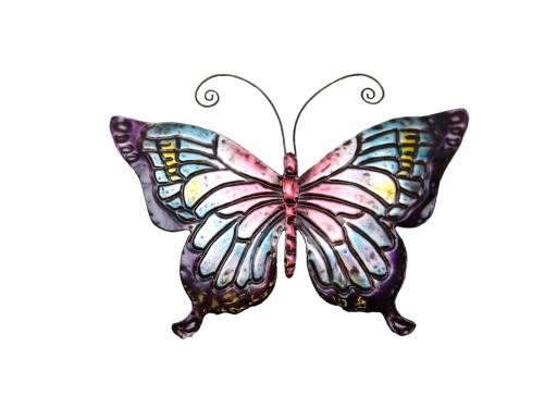 Metal Wall Art - Small Multicoloured Butterfly
