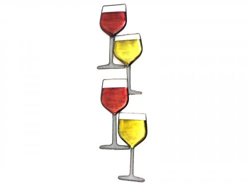 Metal Wall Art - Wine Glass Tower