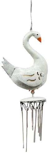 Metal Wind Chime - White Swan