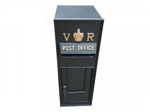 Replica Victorian Wall Mounted Royal Mail VR Post Box Or Letter Box - Black