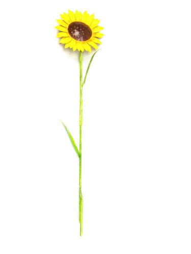 Small Metal Garden Flower Stake - Sunflower Design