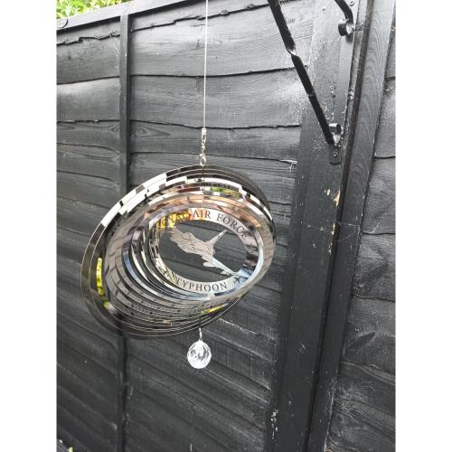 Stainless Steel Wind Spinner - Typhoon Fighter Jet
