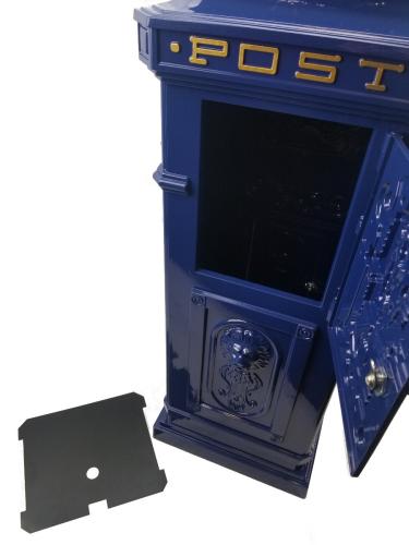 Vintage Blue Grand Pillar Post Box