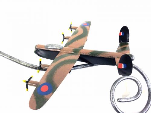 Metal Garden Wind Spinner - RAF Lancaster Bomber