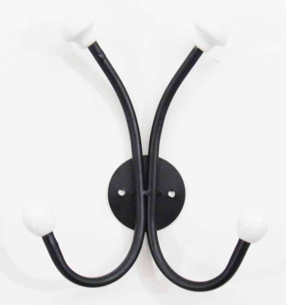 Metal Vintage Style Double Coat Hook