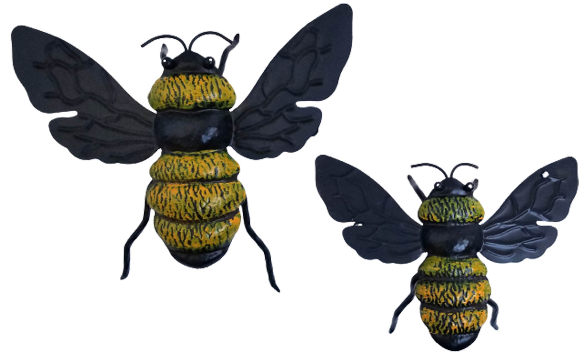Metal Wall Art Set of Two Bumble Bees
