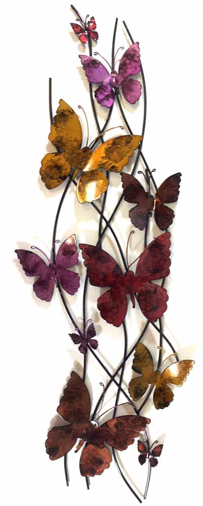 Metal Wall Art Colour Butterfly Spray