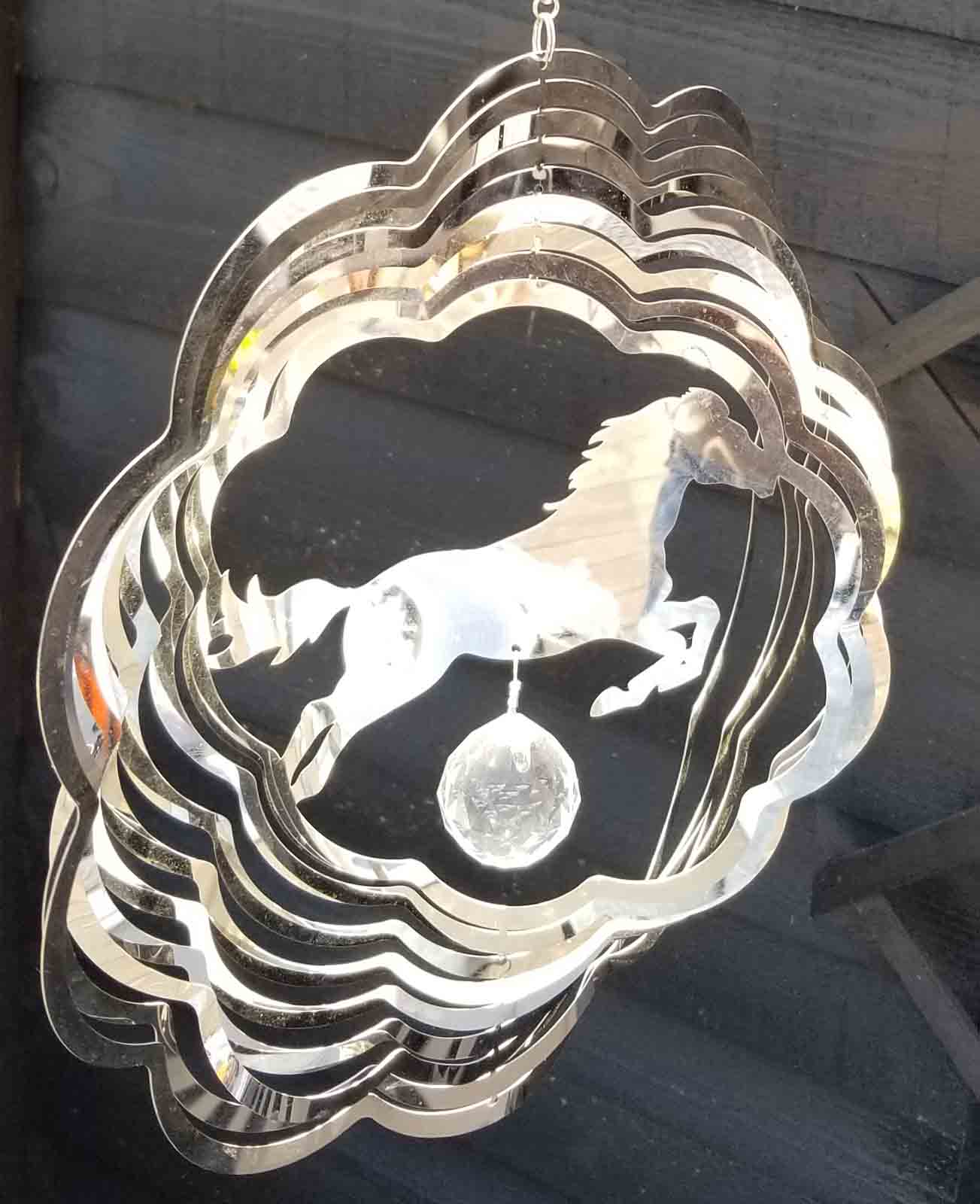 Stainless Steel Horse Wind Spinner