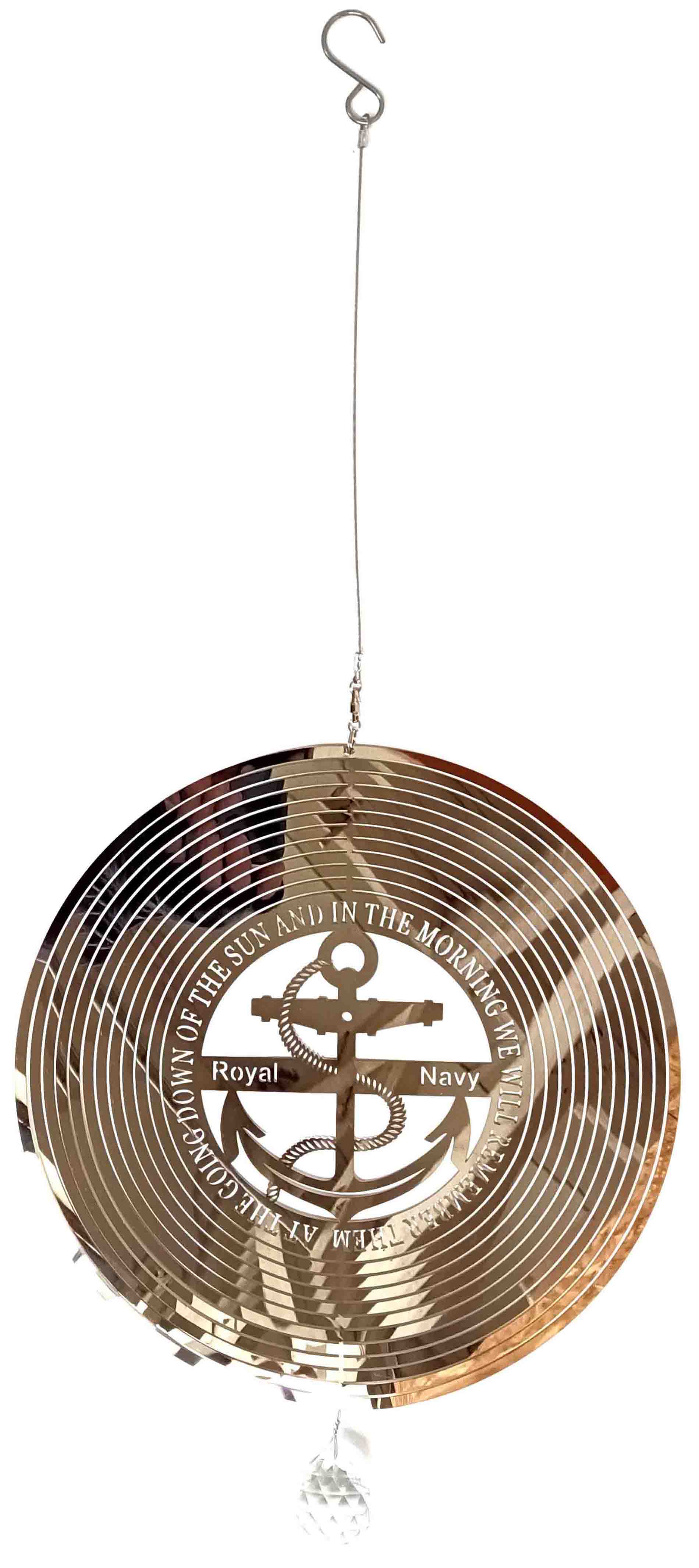 Stainless Steel Wind Spinner Royal Navy Design